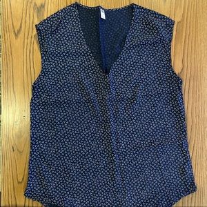 Old Navy Navy Floral Blouse